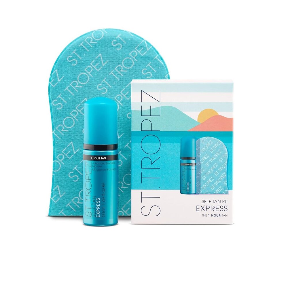 Express Self Tan mini Kit - Streak-Free Bronzing Mousse for Effortless Tanning